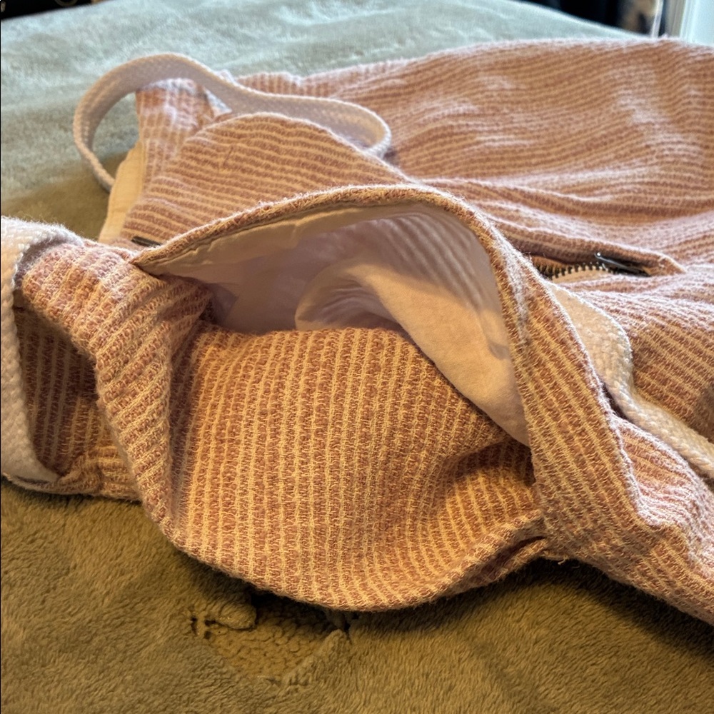 Free People Pink Ribbed Drawstring Cropped Pants - Picture 9 of 16